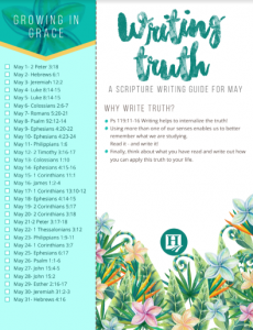 Scripture Writing for May