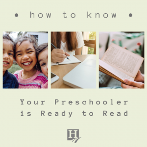 How to KNOW your Preschooler is Ready to Read