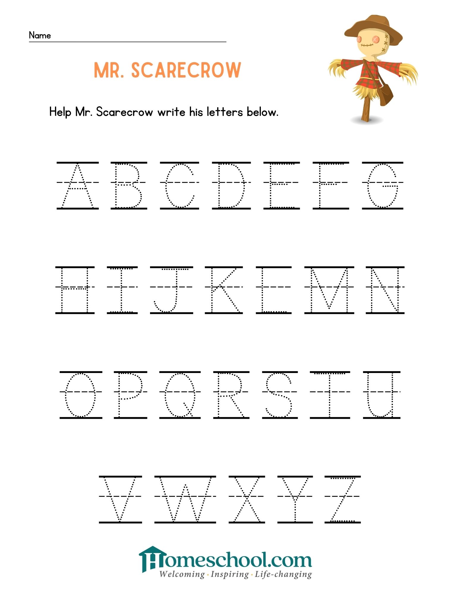 October Free Homeschool Printables | Homeschool .com