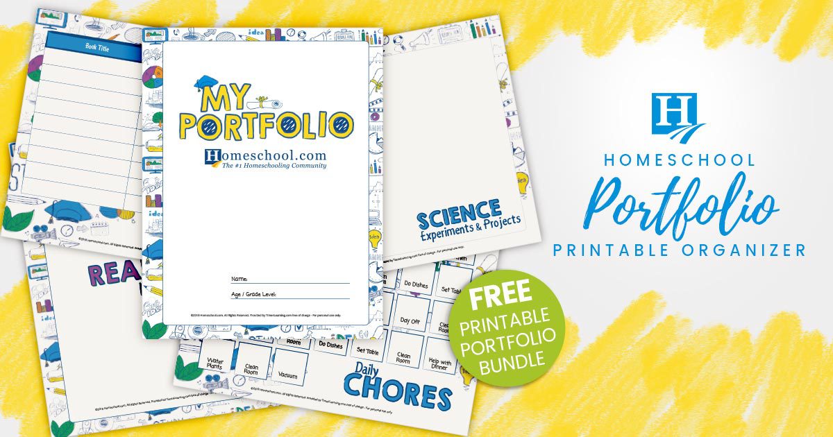 Homeschool Portfolio Printable Organizer Homeschool Com