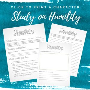 Character Training Kid Activities on Humility