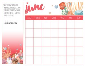 Homeschooling Calendar for June