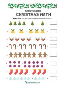 Christmas Homeschool Math Printable