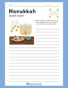 Hanukkah Short Story Homeschool Printable