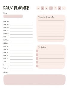 Printable Day Planner for Homeschoolers