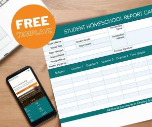 Report Card Template for Homeschoolers